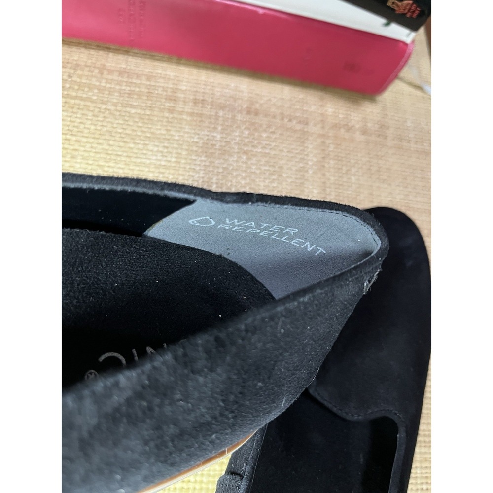 VIONIC Size 9 Black Willa Wedge Slip- On Loafer Moc Wedge Design Shoes - Picture 9 of 11